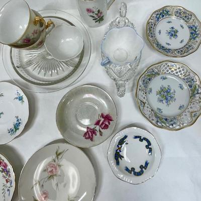 Porcelain Mixed Lot - cups saucers plates