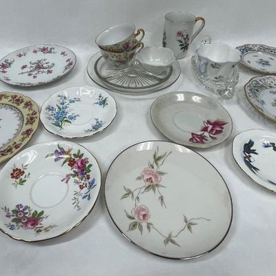 Porcelain Mixed Lot - cups saucers plates