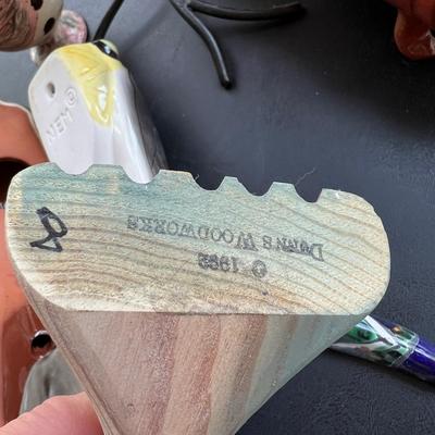 Decorative Animal Lot - Wood, Pottery, Metal