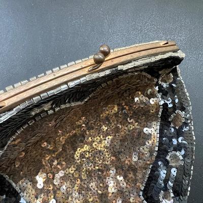 Antique French Sequin Purse