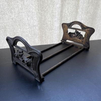 Antique Art Deco Expandable Brass Book Holder