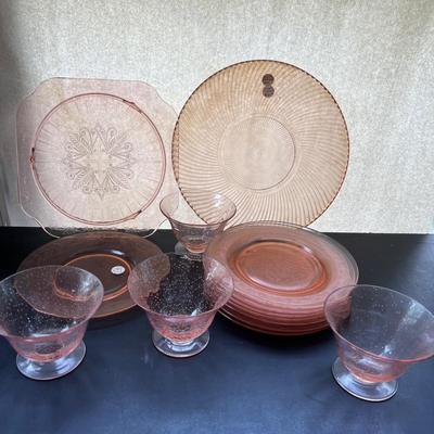 Lotof Pink Depression Glass