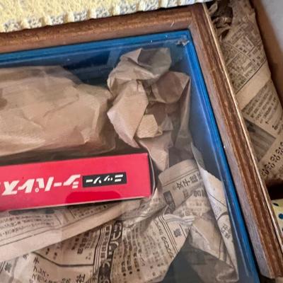 Vintage Japanese Frame Aquarium Fish Tank - Hangs On Wall