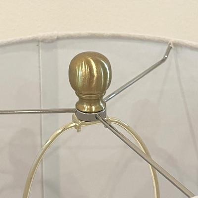 Gold Metal Lamps With Linen Shades