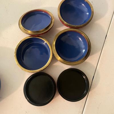 Cinnabar Boxes with 24K Gold Leaf Plate & More (B1-DZ)