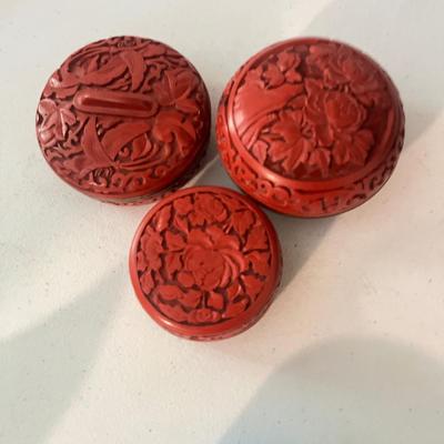 Cinnabar Boxes with 24K Gold Leaf Plate & More (B1-DZ)