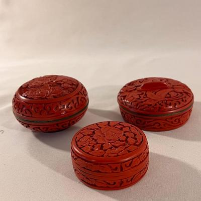 Cinnabar Boxes with 24K Gold Leaf Plate & More (B1-DZ)