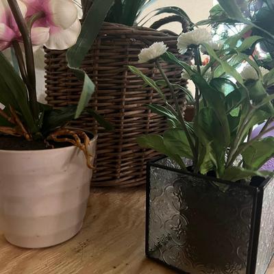 Lot of 6 Faux Floral Arrangements