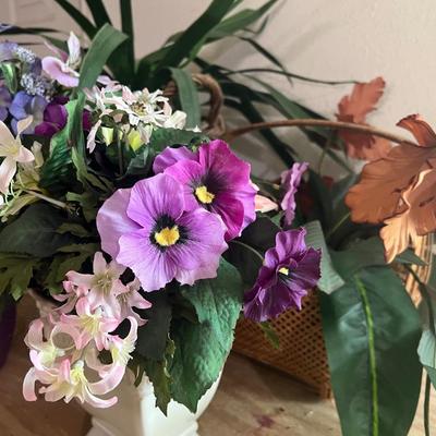 Lot of 6 Faux Floral Arrangements