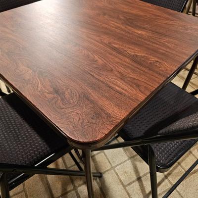 Three Samsonite Card Tables with Chairs (BDB-JS)