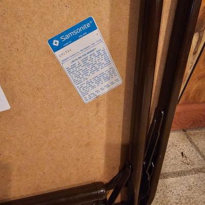 Three Samsonite Card Tables with Chairs (BDB-JS)
