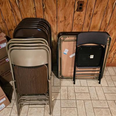 Three Samsonite Card Tables with Chairs (BDB-JS)