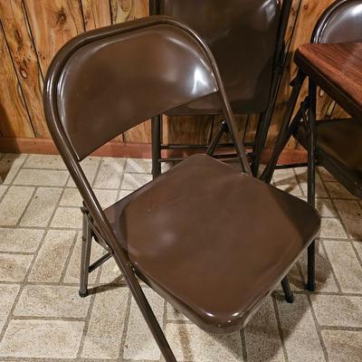 Three Samsonite Card Tables with Chairs (BDB-JS)