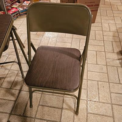 Three Samsonite Card Tables with Chairs (BDB-JS)