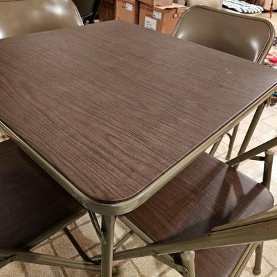 Three Samsonite Card Tables with Chairs (BDB-JS)