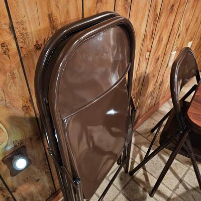 Three Samsonite Card Tables with Chairs (BDB-JS)