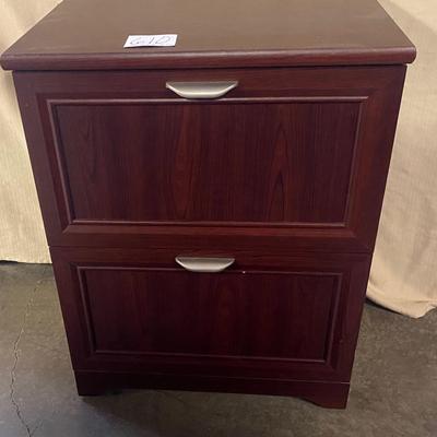 Dark Wood File Cabinet