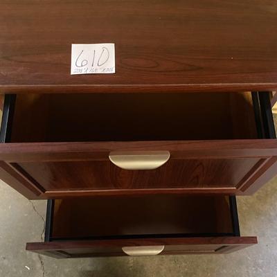 Dark Wood File Cabinet