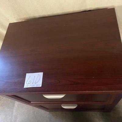 Dark Wood File Cabinet