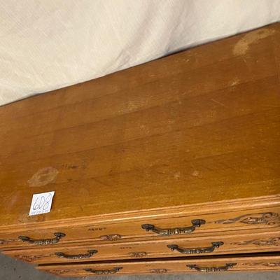 Vintage Hand Carved Wooden Dresser