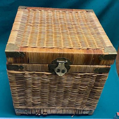 Vintage Rattan Woven Chest