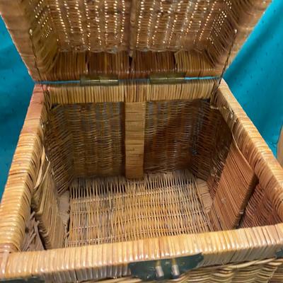 Vintage Rattan Woven Chest