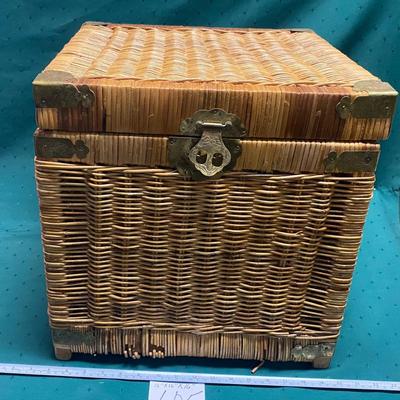 Vintage Rattan Woven Chest