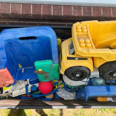 Outdoor Storage Chest Full of Toys
