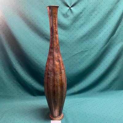 Tall Metal Vase