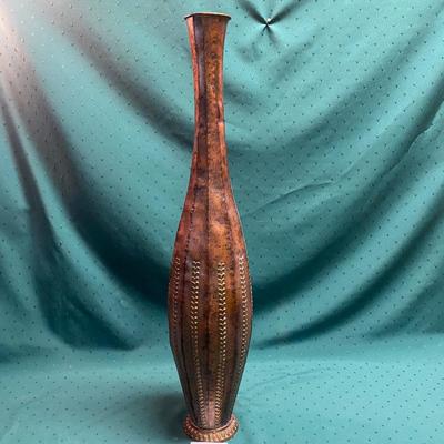 Tall Metal Vase