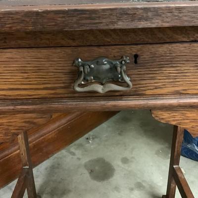 1148 Arts & Crafts Oak Writing Desk