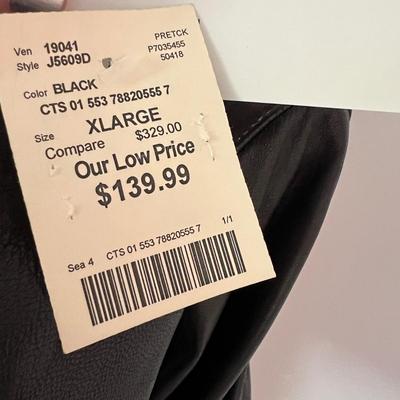 New Jones NY Leather Moto Jacket XL