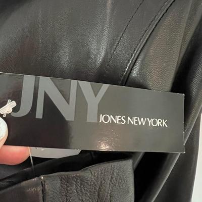 New Jones NY Leather Moto Jacket XL