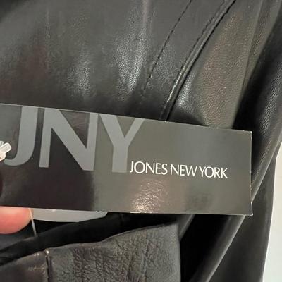 New Jones NY Leather Moto Jacket XL