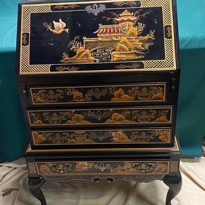 Vintage Asian Chinoiserie Desk