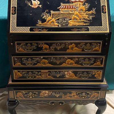 Vintage Asian Chinoiserie Desk