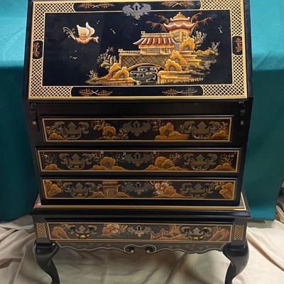 Vintage Asian Chinoiserie Desk