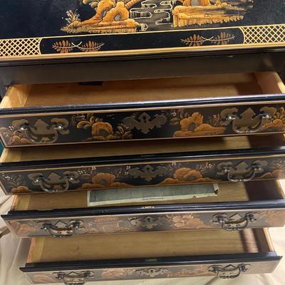 Vintage Asian Chinoiserie Desk