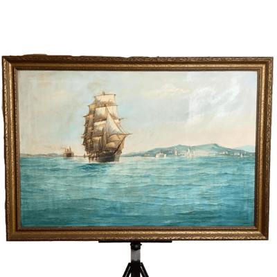 1149 Original Oil Of Seascape By Jay Arnold Outward Bound