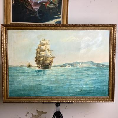 1149 Original Oil Of Seascape By Jay Arnold Outward Bound