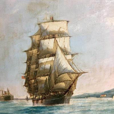 1149 Original Oil Of Seascape By Jay Arnold Outward Bound