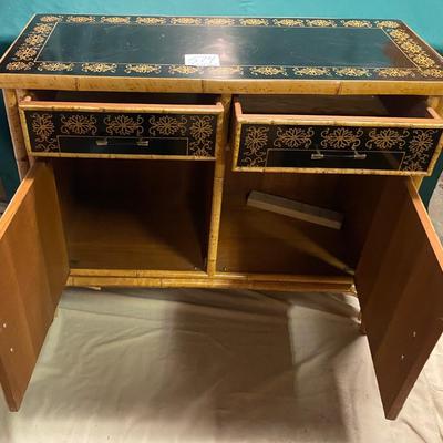 Vintage Bamboo Chinoiserie Cabinet