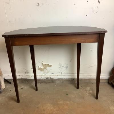 1151 Antique Mahogany Hepplewhite Style Demilune Table