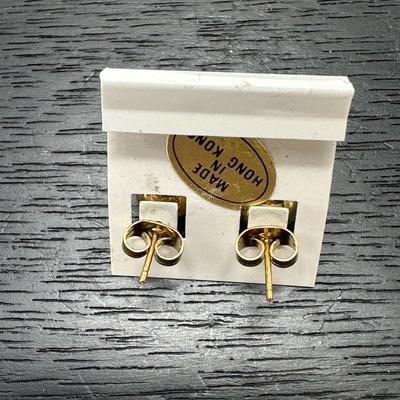 Silver Lapis Lazuli Bead Earrings From Hong Kong