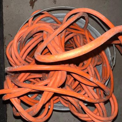 Galvanized Bucket with XL Orange Extension Cord