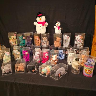 Assorted Beanie Baby Collectibles in Cases ( BDB-JS)