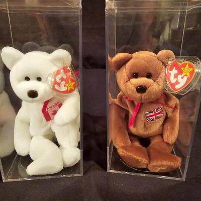 Assorted Beanie Baby Collectibles in Cases ( BDB-JS)