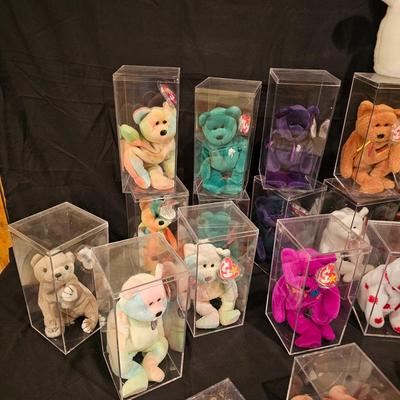 Assorted Beanie Baby Collectibles in Cases ( BDB-JS)