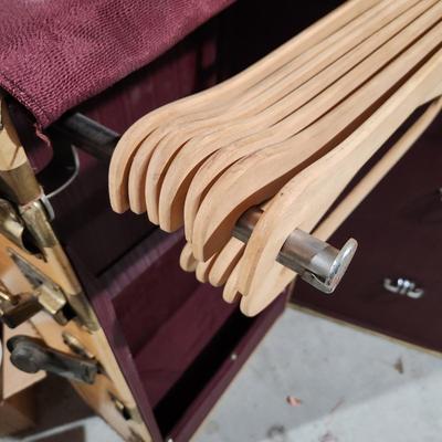 Vintage Wardrobe Travel Trunk with key