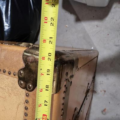 Vintage Wardrobe Travel Trunk with key